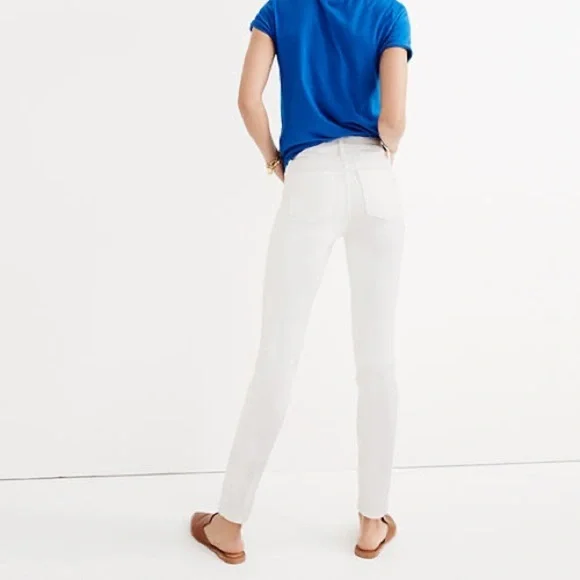 Madewell white 9” high rise skinny jeans Womens size 25 - Picture 2 of 6